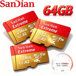بطاقة ذاكرة Micro SD فائقة السرعة 🚀 128/256/512GB