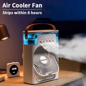 مبرد الهواء 3 في 1 الصغير: انتعاش وإضاءة! 🌬️💡