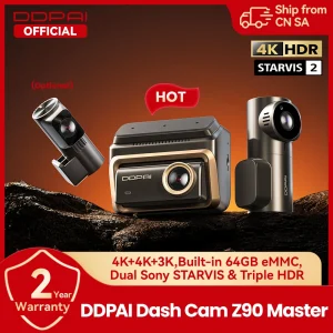 DDPAI Z90 Master: أمان سيارتك 4K+4K! 🎥