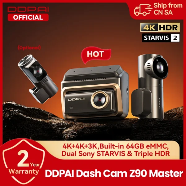 S3d539f0f0d034e80bb2c134a6b50e445H.webp DDPAI Z90 Master: أمان سيارتك 4K+4K! 🎥