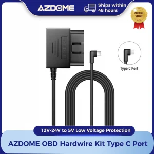 AZDOME سلك Dash Cam الصلب: حماية 24/7 لسيارتك 🛡️🔌